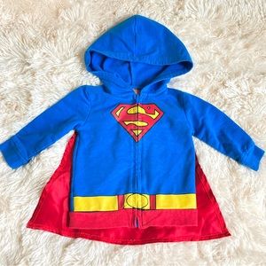 Superman Blue Sweatshirt with Removable Cape 6/9